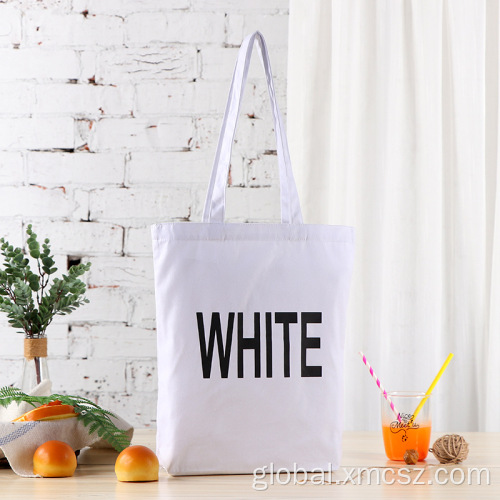 Black Tote Bag White pink black large cotton canvas bags Manufactory